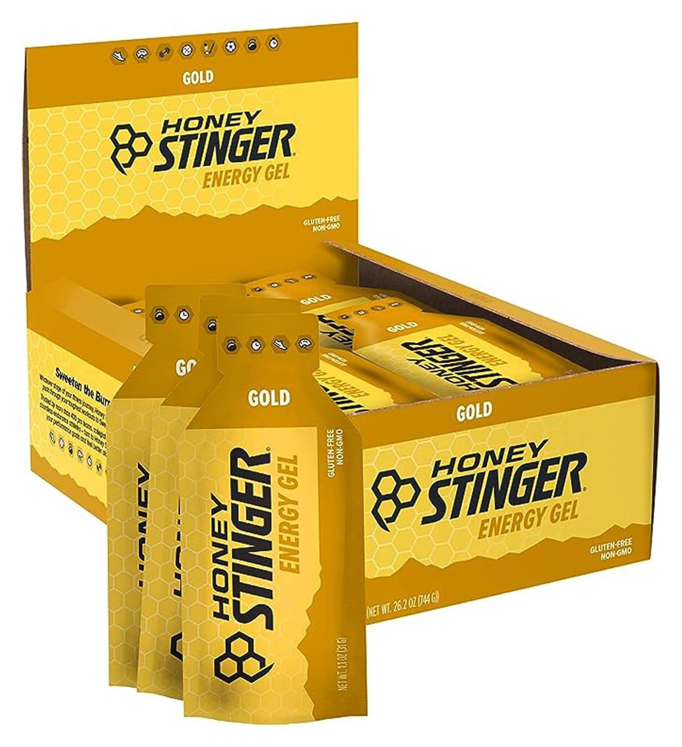 Honey Stinger Energy Gel sin cafeína 24 sobres – Miel
