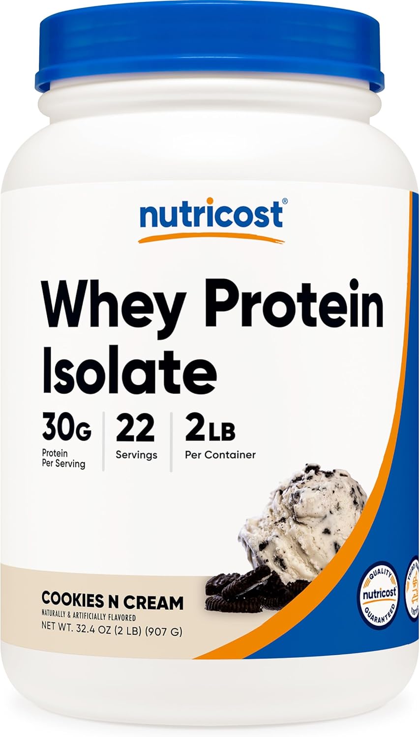 Nutricost Whey Isolate 2 lb – Cookies & Cream