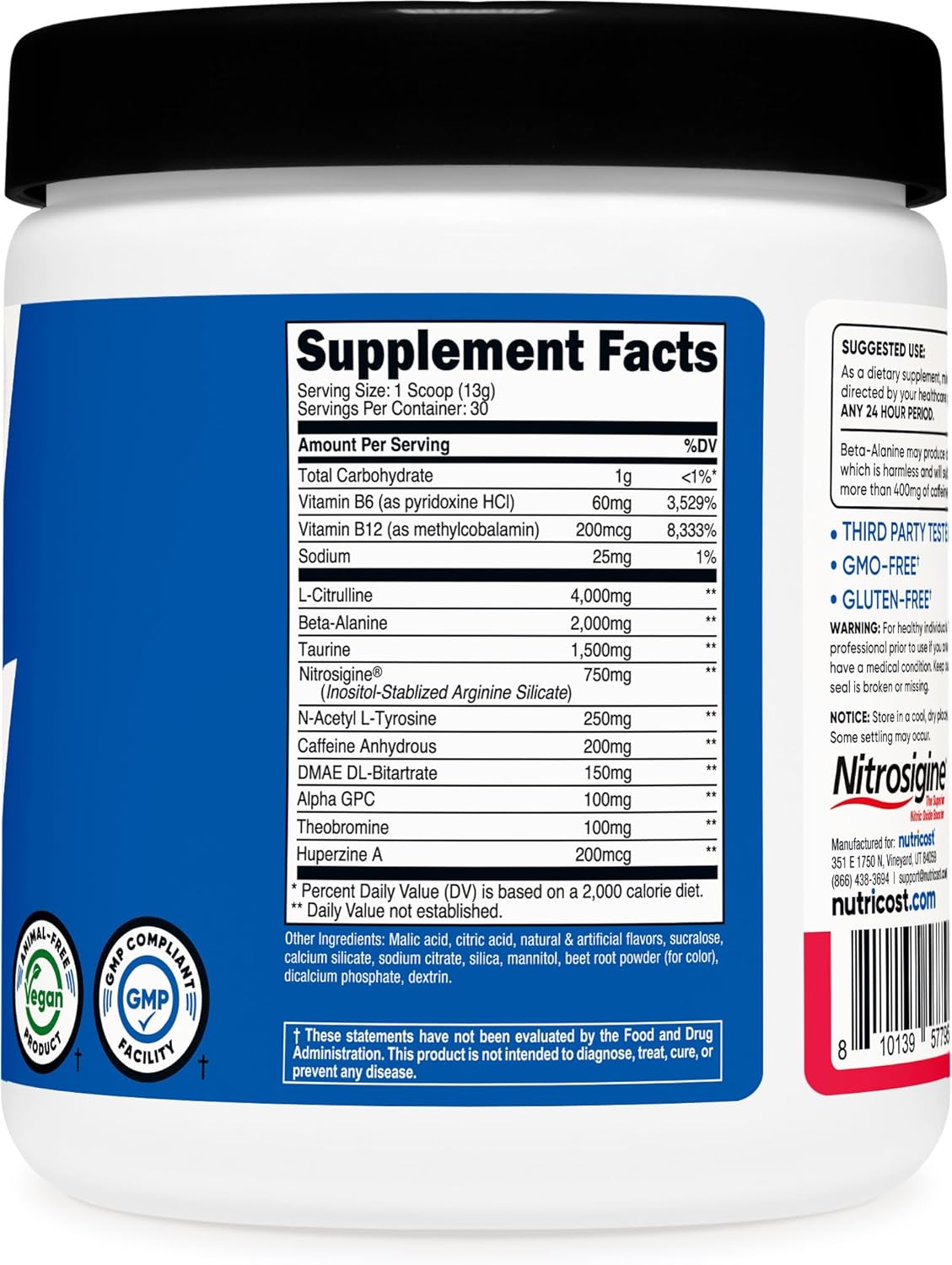 Nutricost-Pre entreno-1.1 Libras- Fresa/Kiwi