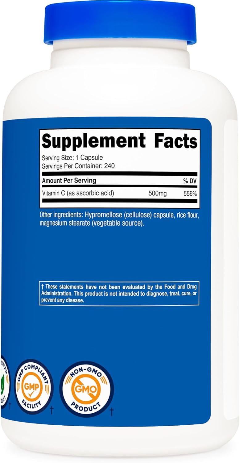 Nutricost Vitamina C – 240 Capsulas