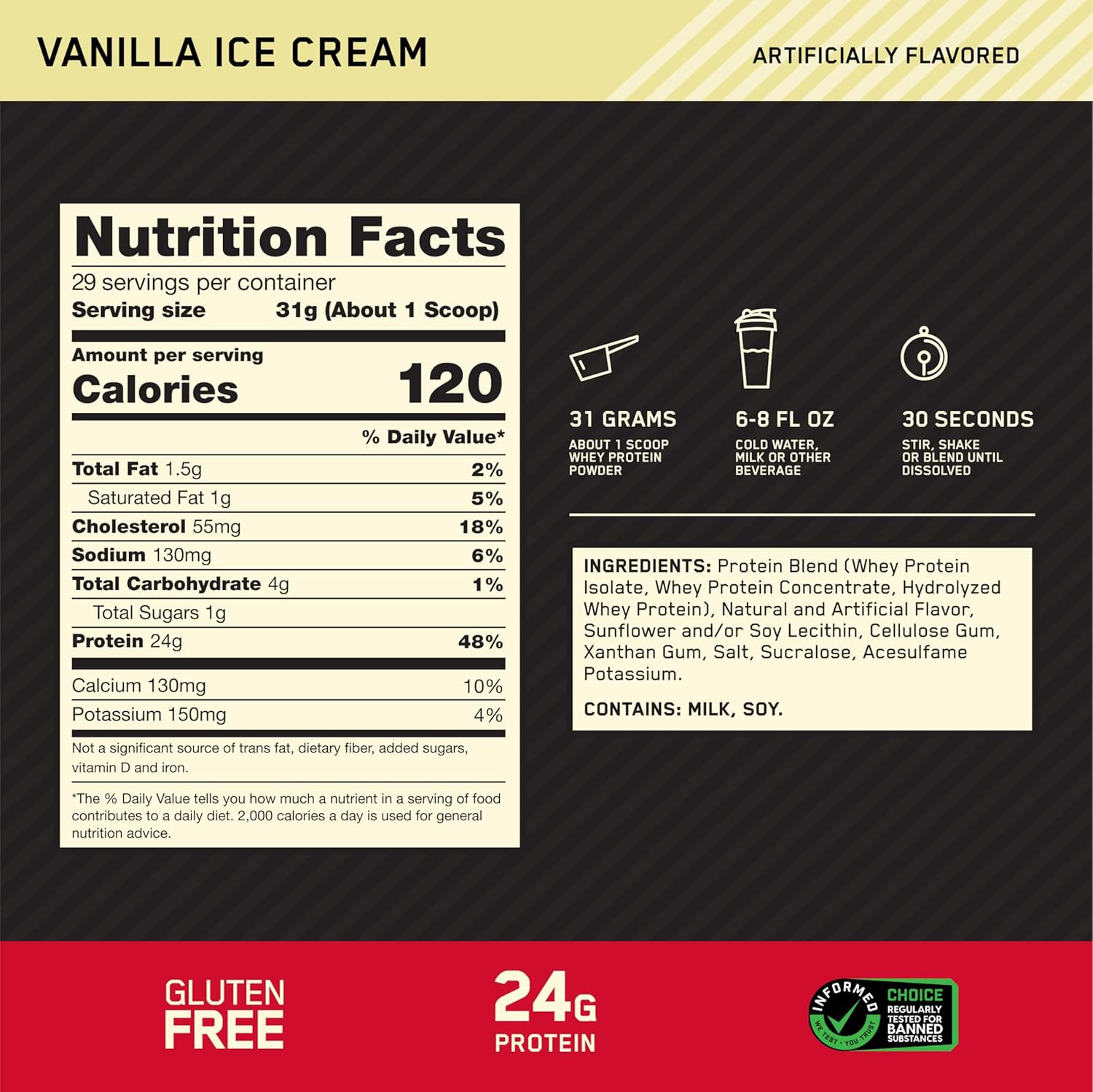 Optimum Nutrition Whey Protein 1.5 lb – Vainilla