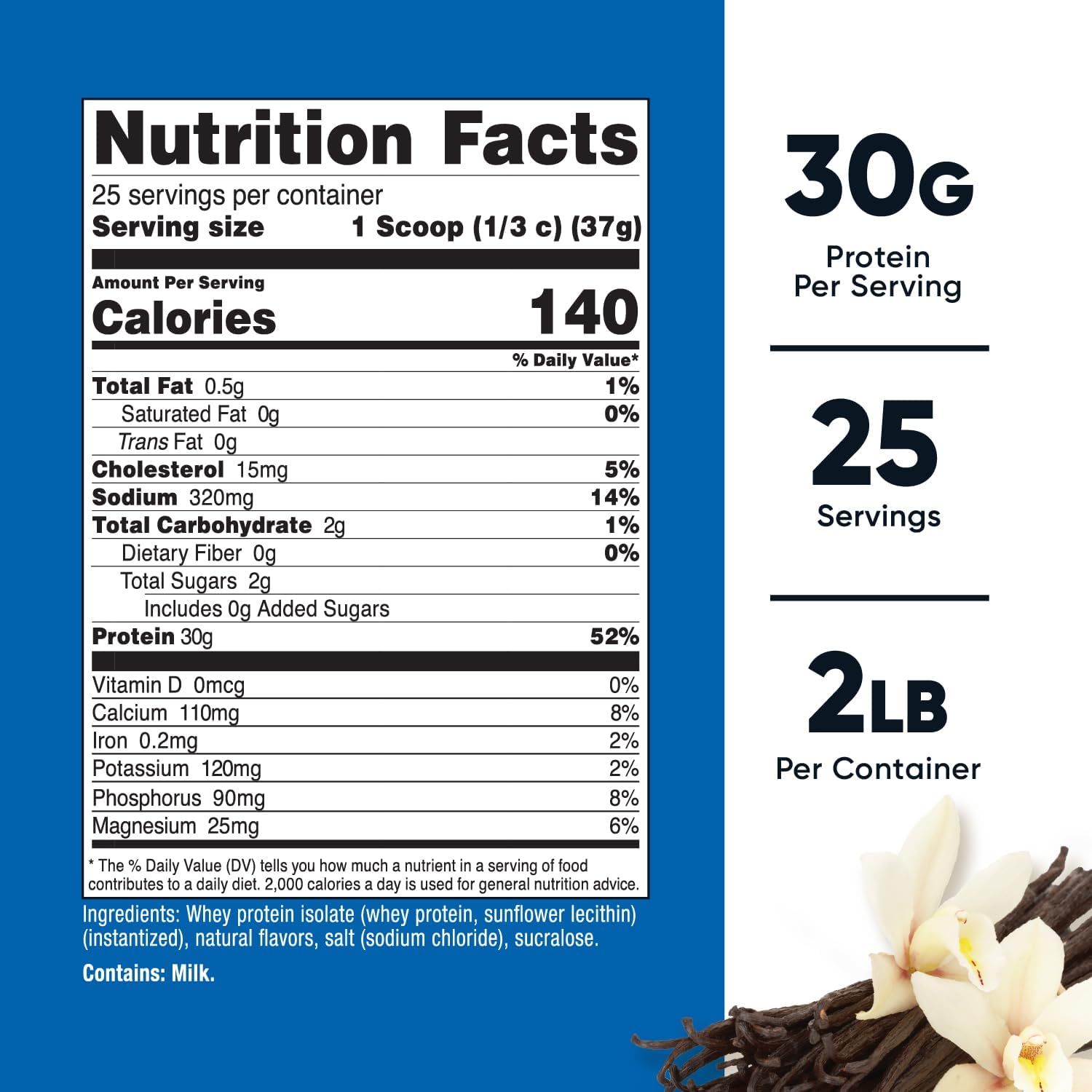 Nutricost Whey Isolate 2 lb – Vainilla