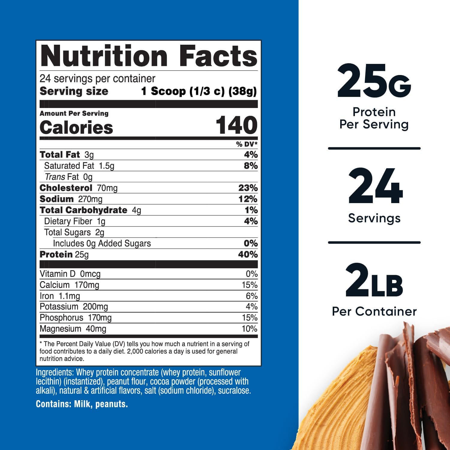 Nutricost-Proteina Whey-2 Libras-Chocolate Peanut Butter