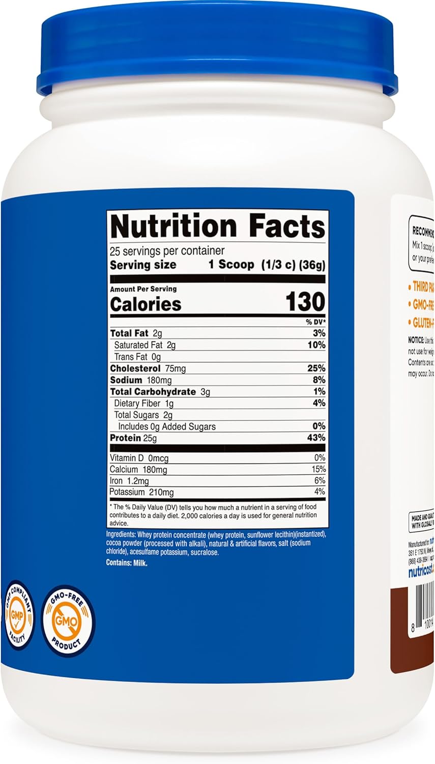 Nutricost-Proteina Whey-2 Libras-Chocolate