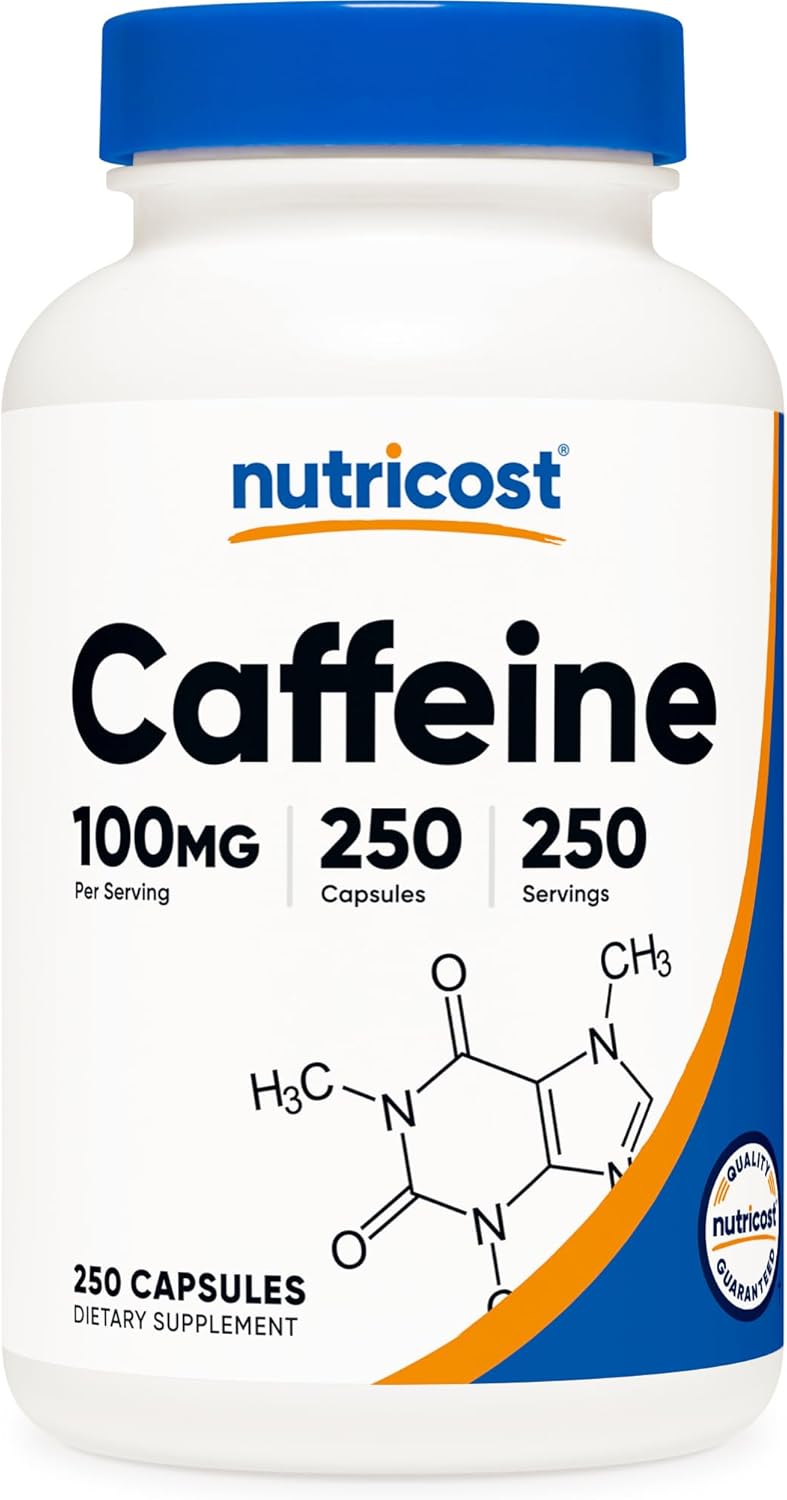 Nutricost Cafeína – 250 cápsulas