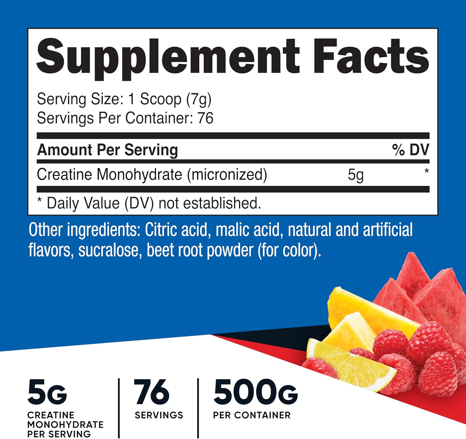 Nutricost-Creatina-500 gramos-Ponche de Frutas
